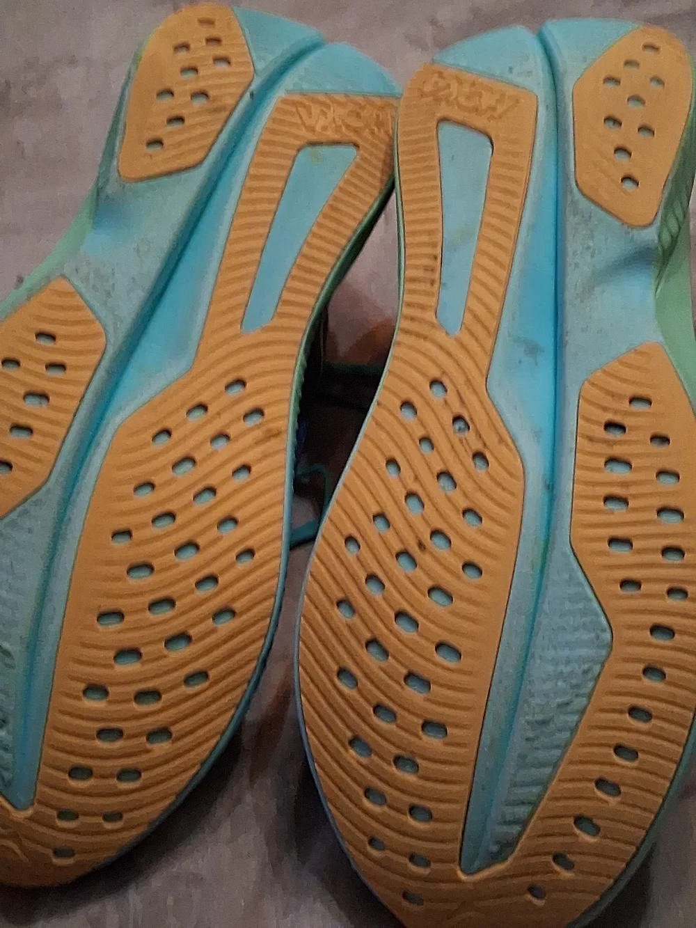 Hoka One One Blue and Teal Running Shoes